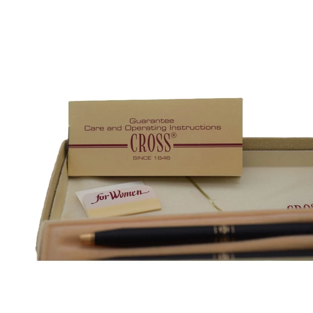 Cross Pen and Pencil Set Women OS Black Good Matte Gold Leaf Classic Century